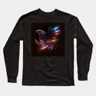 American Eagle and Flag Abstract Art Long Sleeve T-Shirt